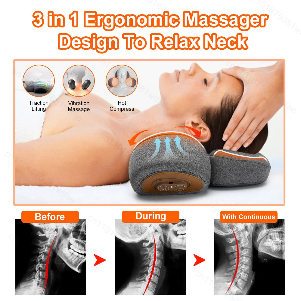 Relaxiome SpineCare™ — 3-in-1 Cervical Massage & Traction Pillow